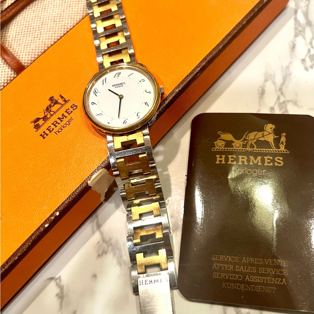 Hermès Arceau Dual-Tone Bracelet Watch - Picture 4 of 16